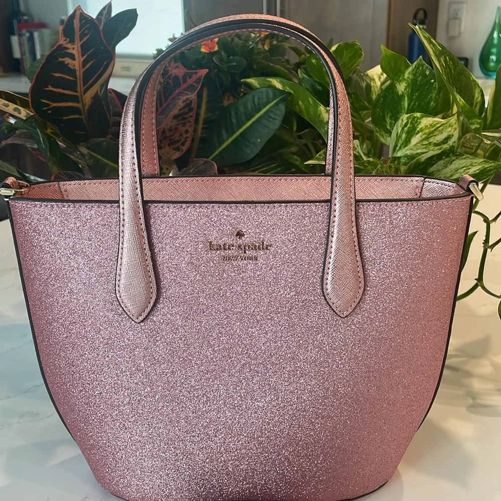 Kate Spade Glimmer Satchel W/Detachable Crossbody/Shoulder Strap, Mitten Pink. - Picture 3 of 7